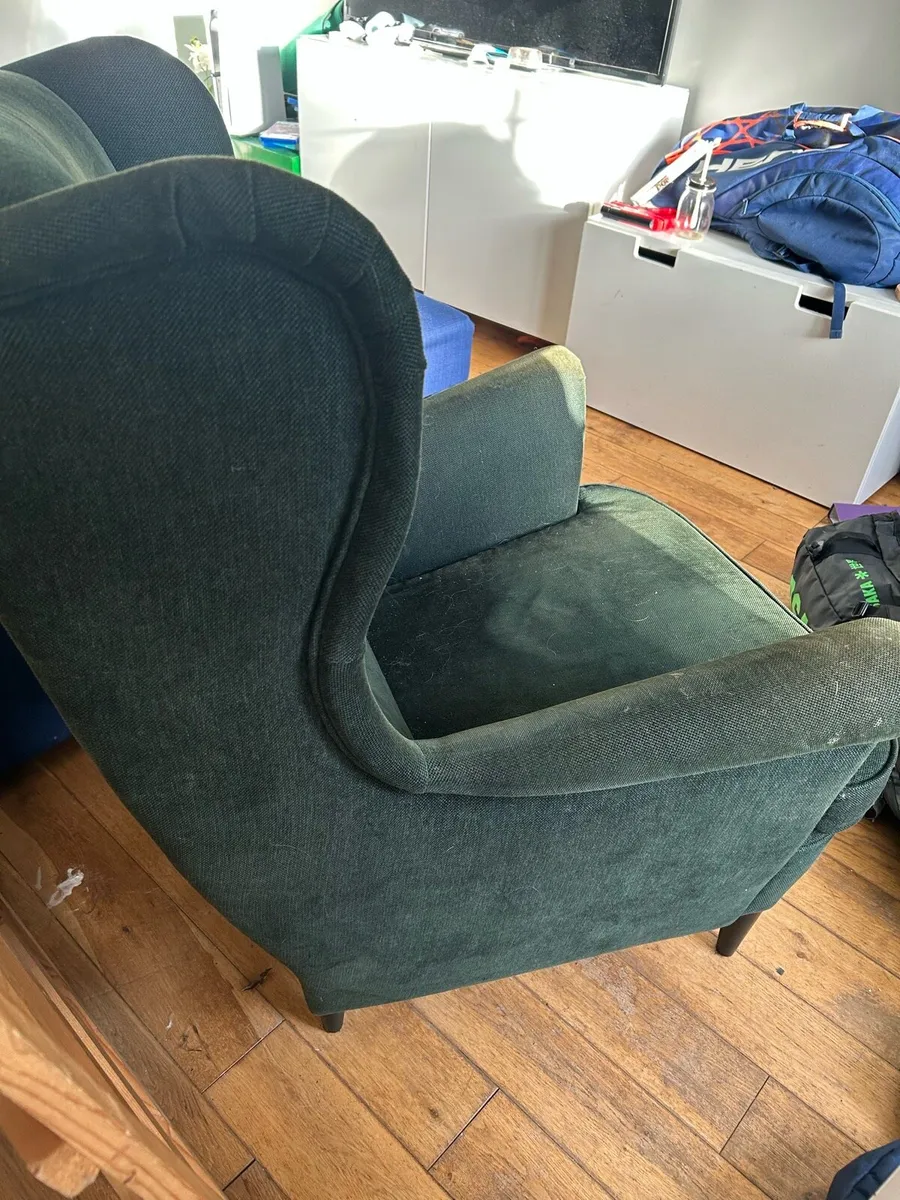Green ikea strandmon armchair - Image 4