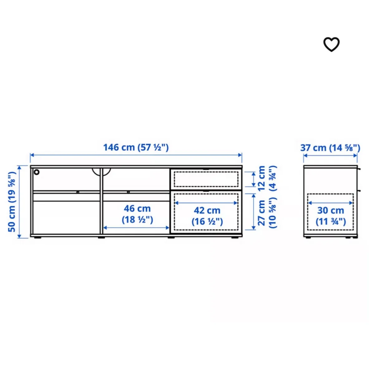 IKEA VIHALS TV bench - good condition - Image 2