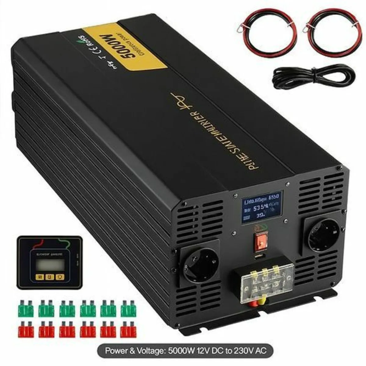 5000W Pure Sine Wave Power Inverter 12V - Image 1