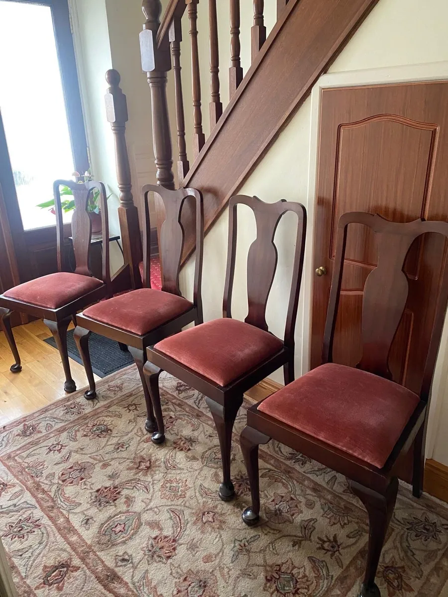 Dining room chairs x 6- Mahogany - Image 2