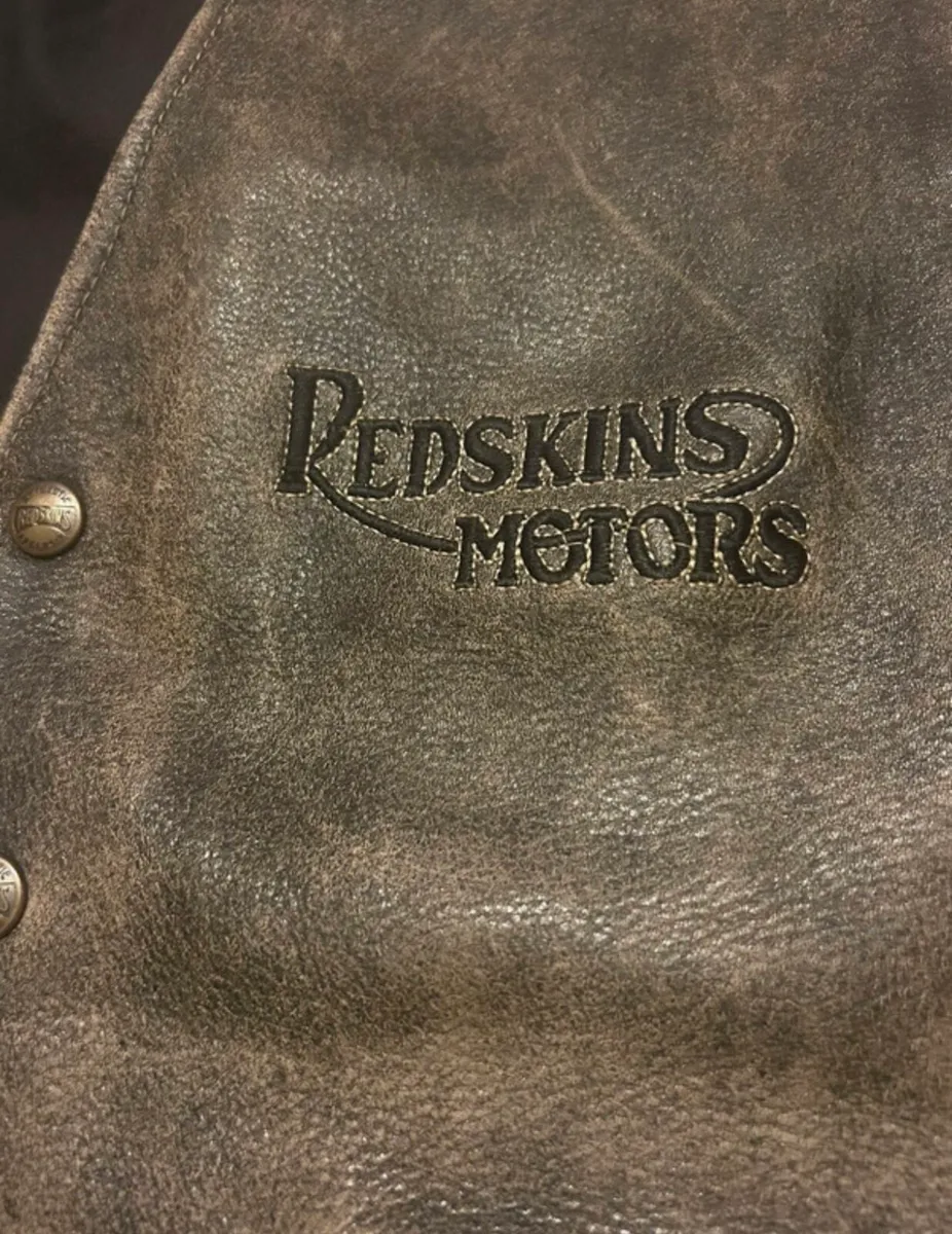 Vintage Redskins biker Gillet - Image 3