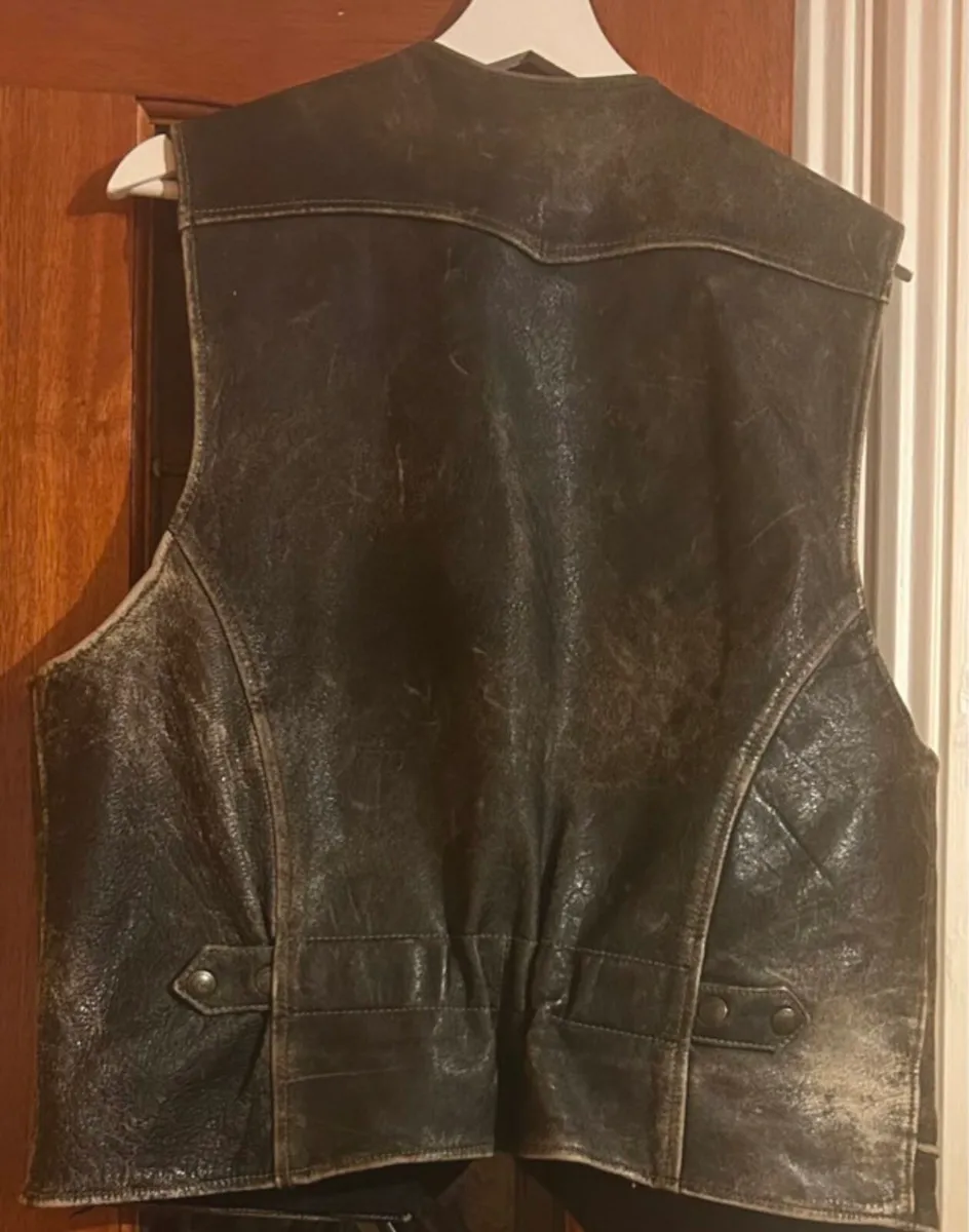Vintage Redskins biker Gillet - Image 4