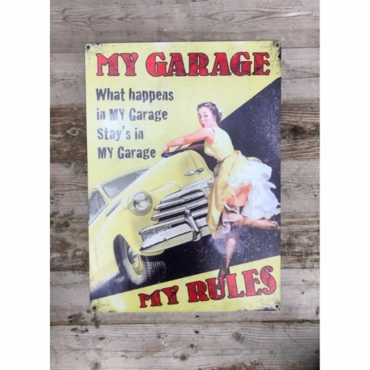 My Garage My Rules – Metal – Large – HS104