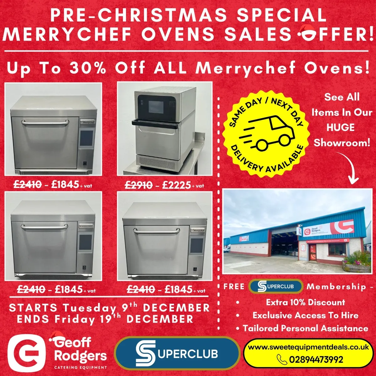 PRE-CHRISTMAS SALE! Up to 30% off Merrychef Ovens! - Image 1