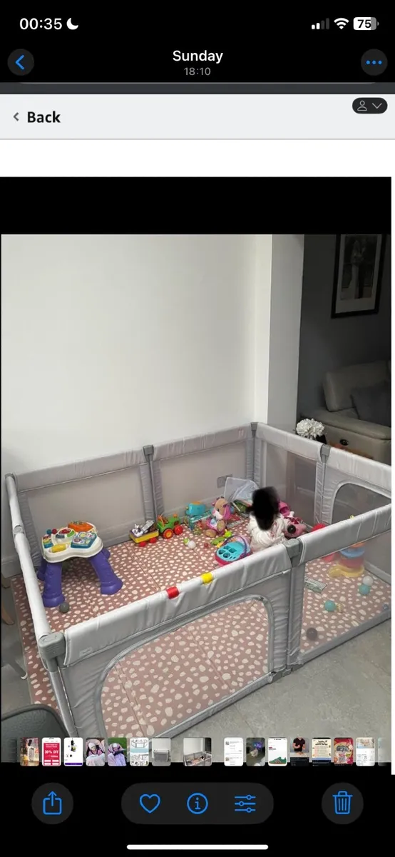 Large Adjustable Playpen – Excellent Quality - Image 1