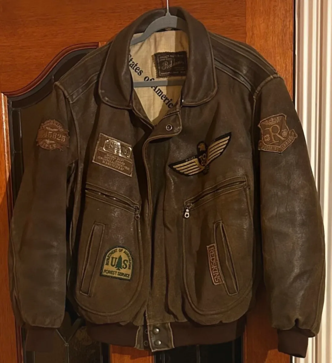 RedSkins Vintage Pilot Bomber Jacket - Image 1