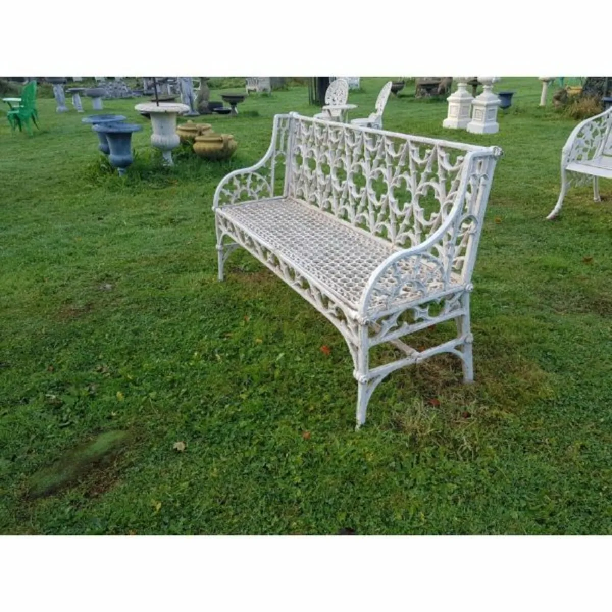 Bench Cast Iron Gothic H27 - Image 2