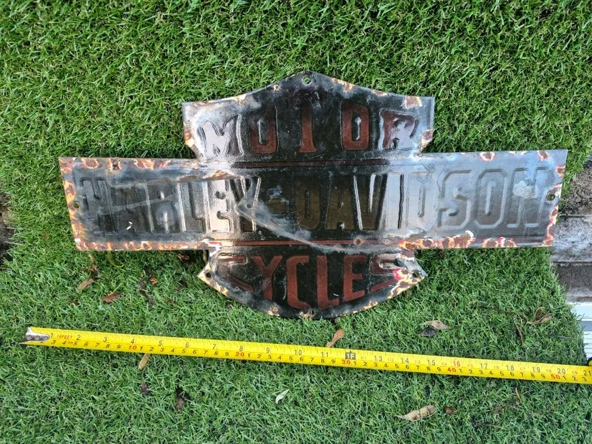 Enamel harley Davidson metal sign - Image 2