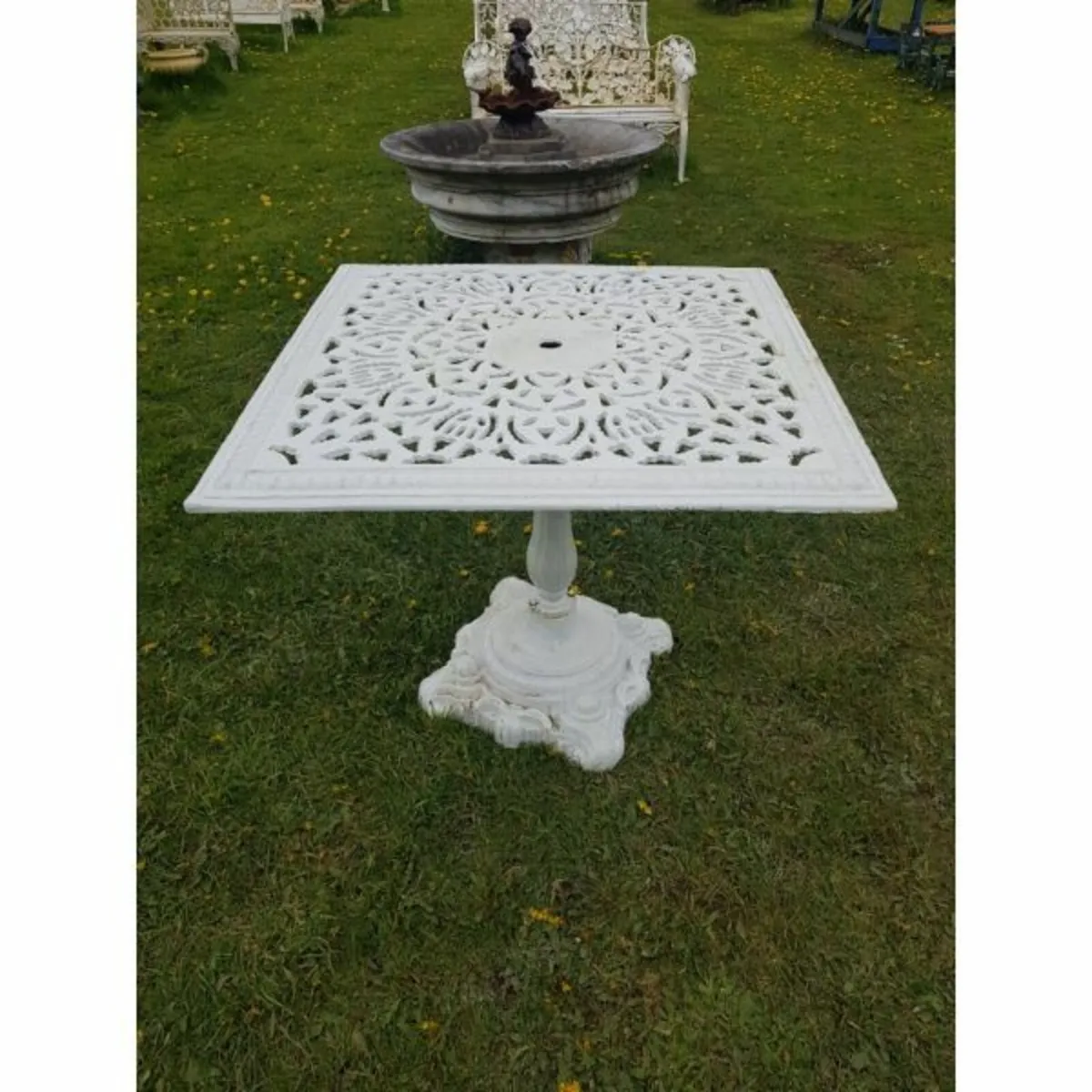 Cast Iron Table – Square – Style N - Image 1