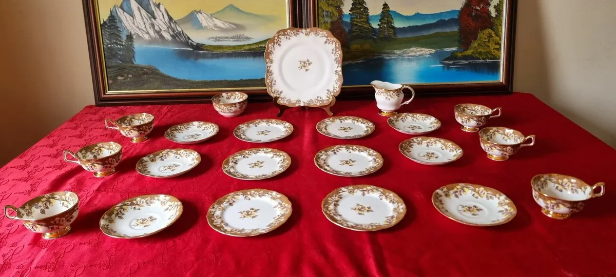 21 Pc. Arklow Elegance Irish Bone China Tea Set - Image 4