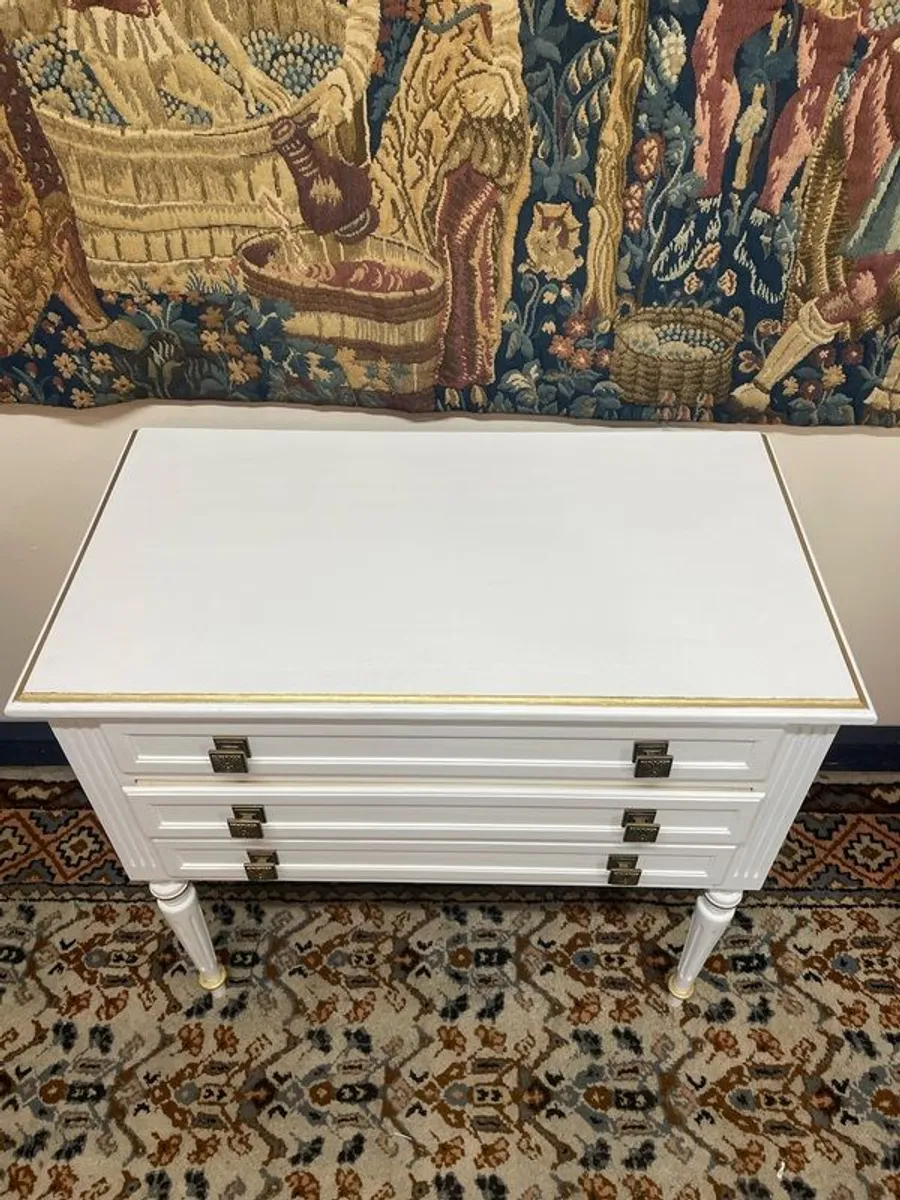 FLASH SALE! Was 370 now 320 ! Elegant Swedish Style Chest of Drawers with Brass Details - Image 2