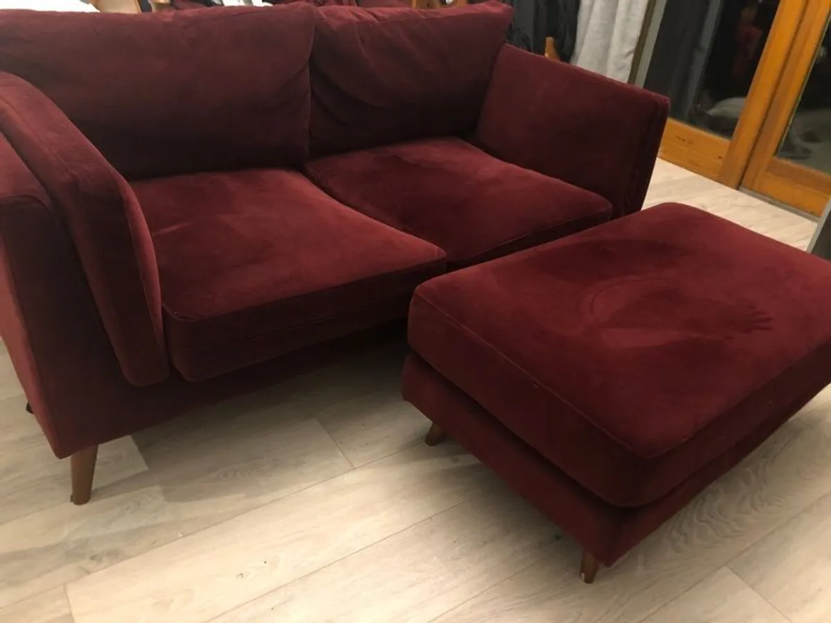 2 Seater Sofa, Armchair and Footstool - Image 2