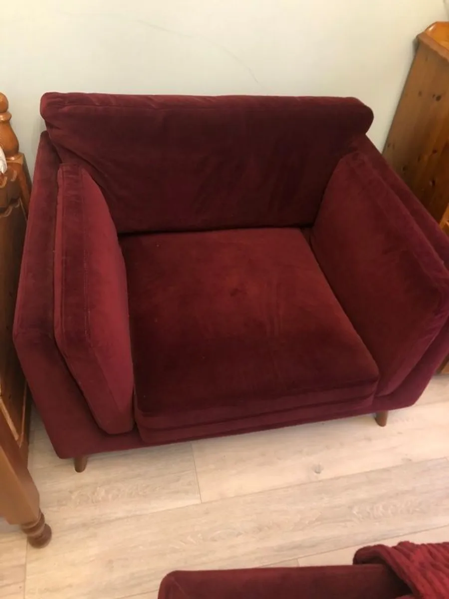 2 Seater Sofa, Armchair and Footstool - Image 3