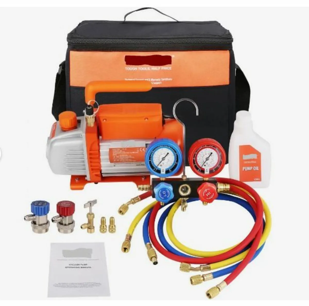 AC Vacuum Pump and Gauge Set - Image 1