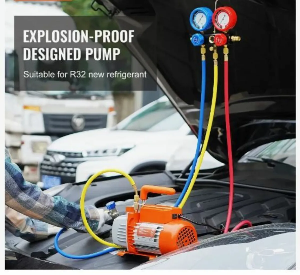 AC Vacuum Pump and Gauge Set - Image 2