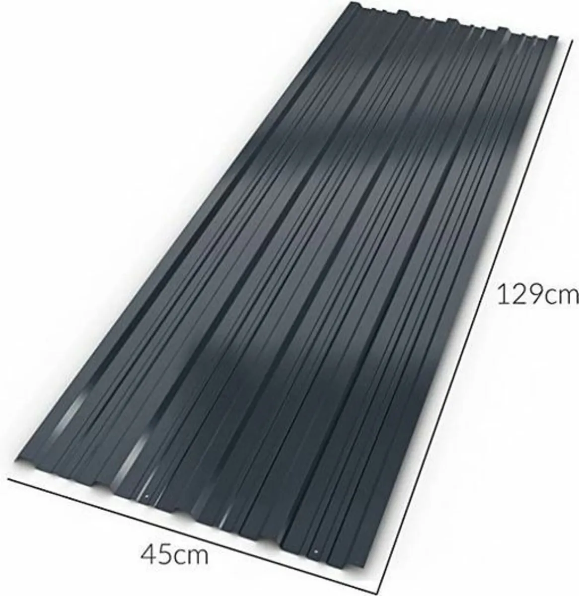 12 x corrugated galvanised metal sheets - Image 2