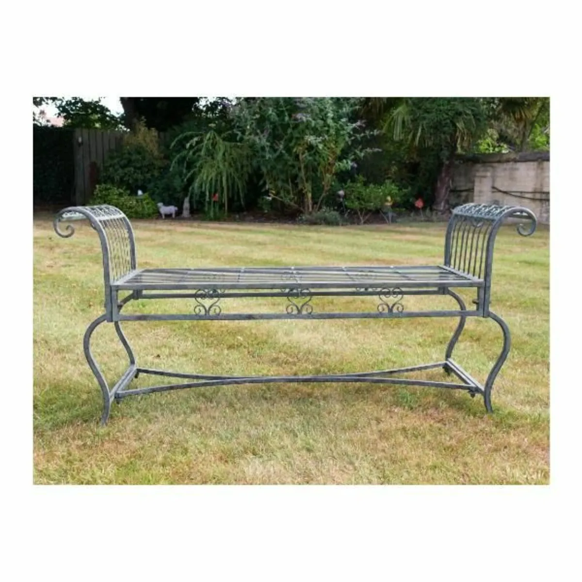 Stool Bench Ornate Ends D11319 - Image 2