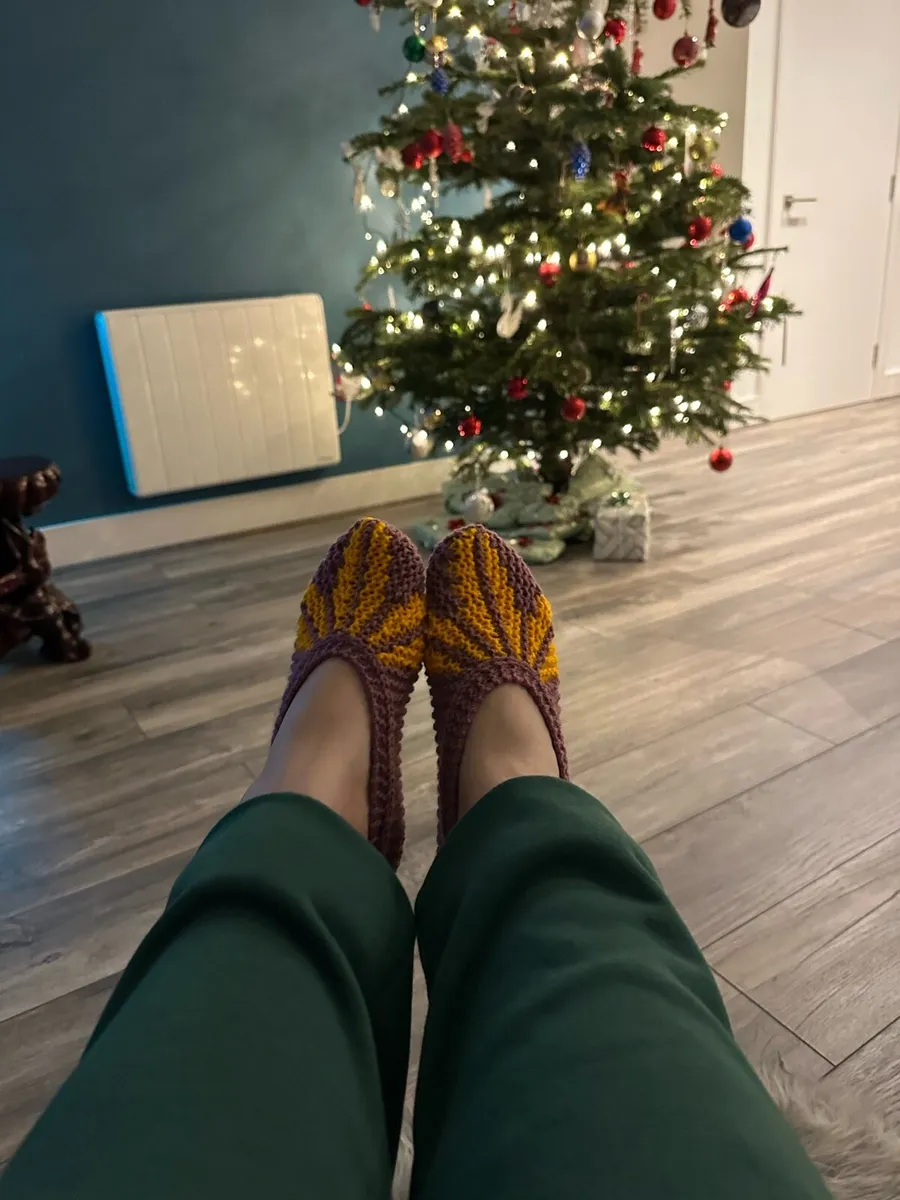 Handmade knitting slippers - Image 1