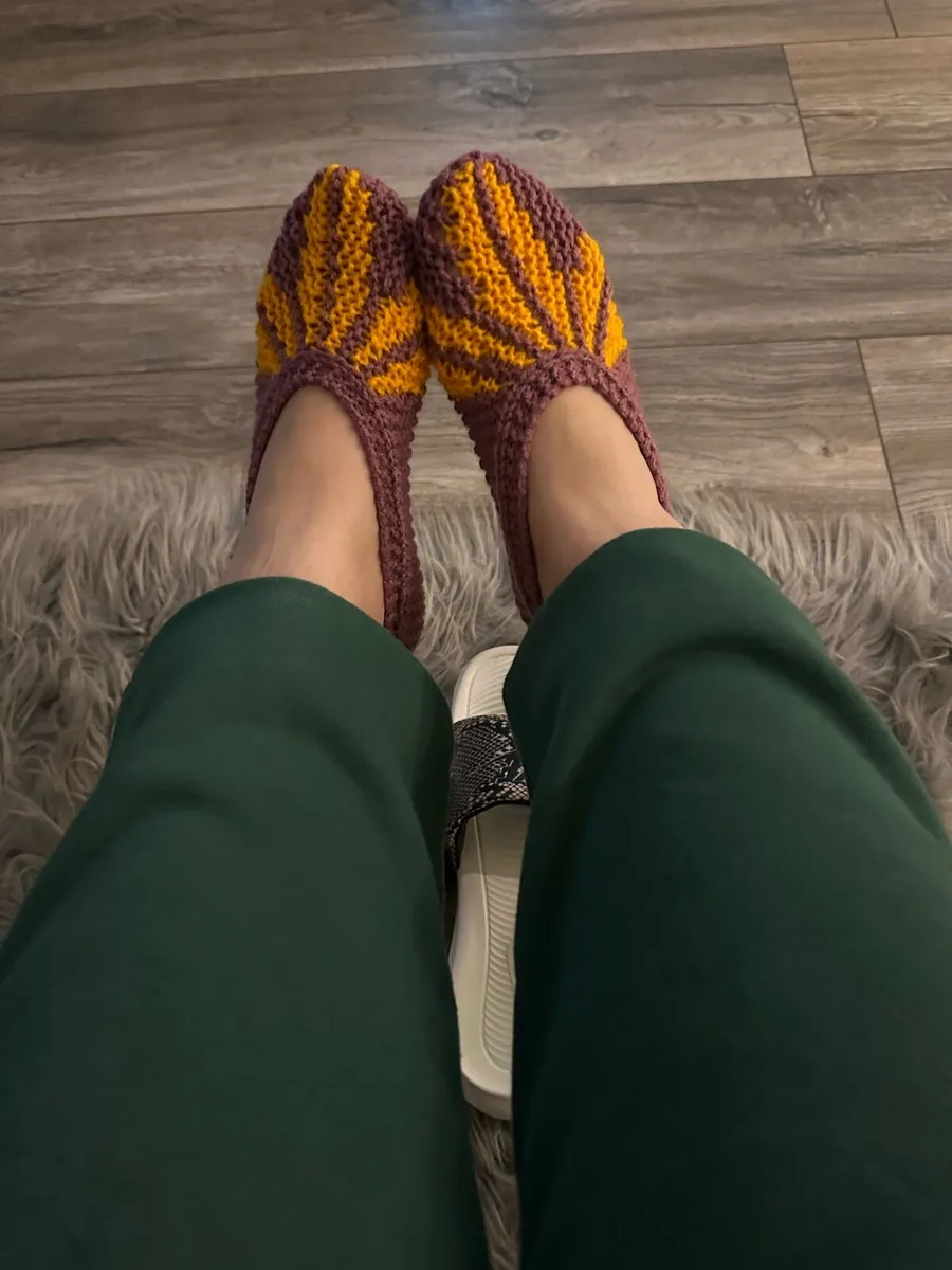 Handmade knitting slippers - Image 2