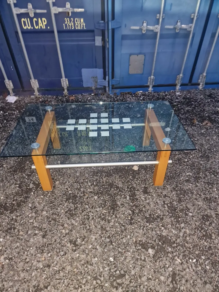 Glass coffee table - Image 1