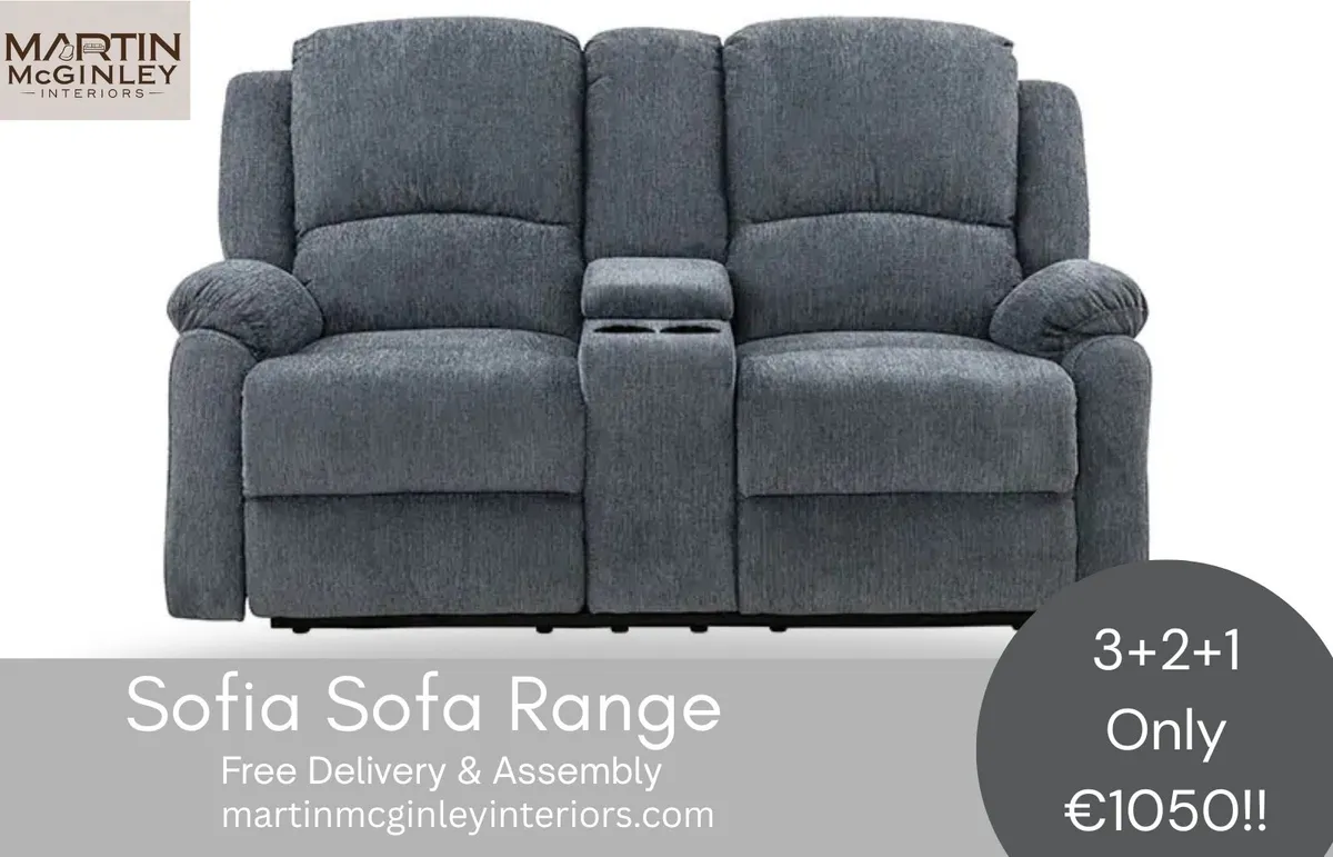 Sofia 3+2+1 Full Recliner Sofa Sets New - Image 3