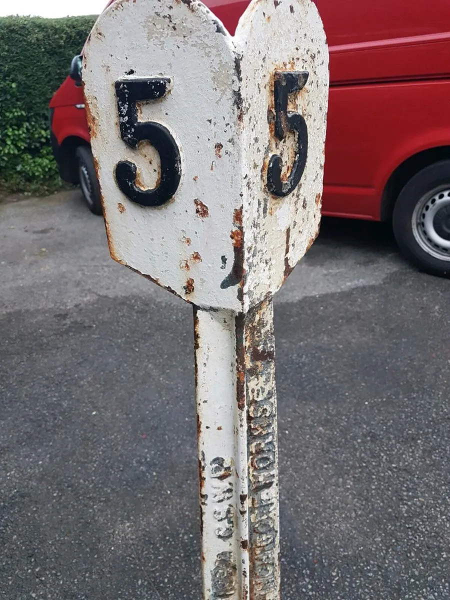 Old railway line marker - Image 1