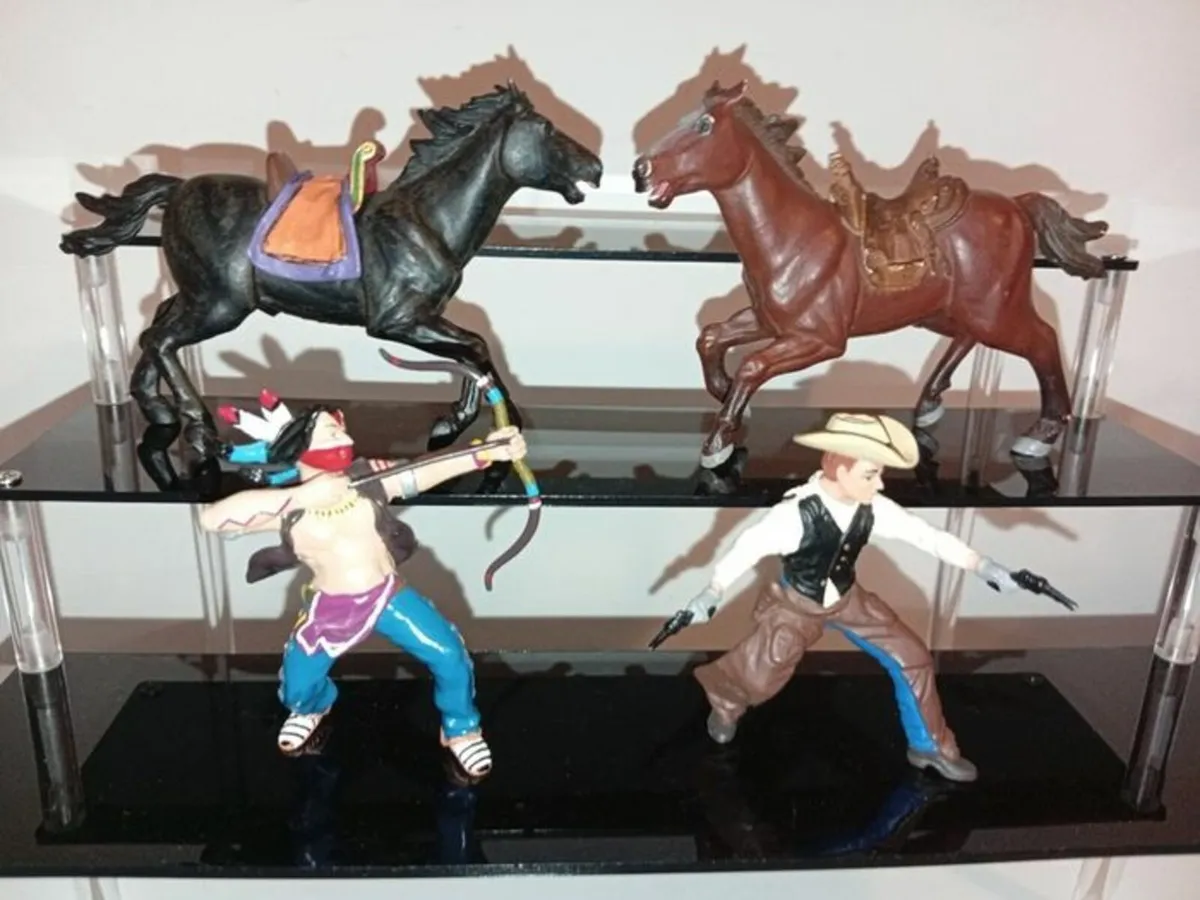 Papo Native American Indian 2002 and Rare Cowboy