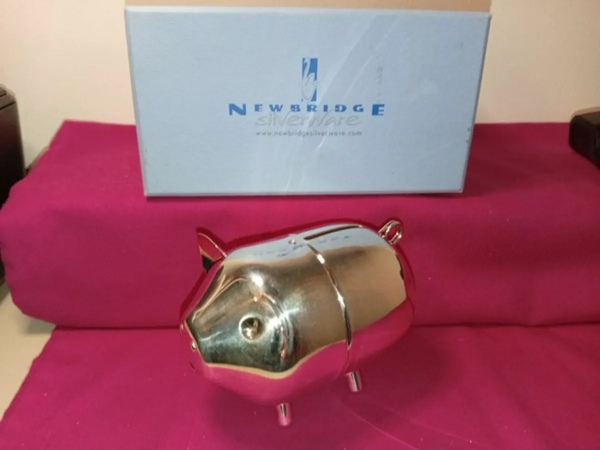 Newbridge silverware Piggy Bank Approx 12x8cms g/c - Image 3