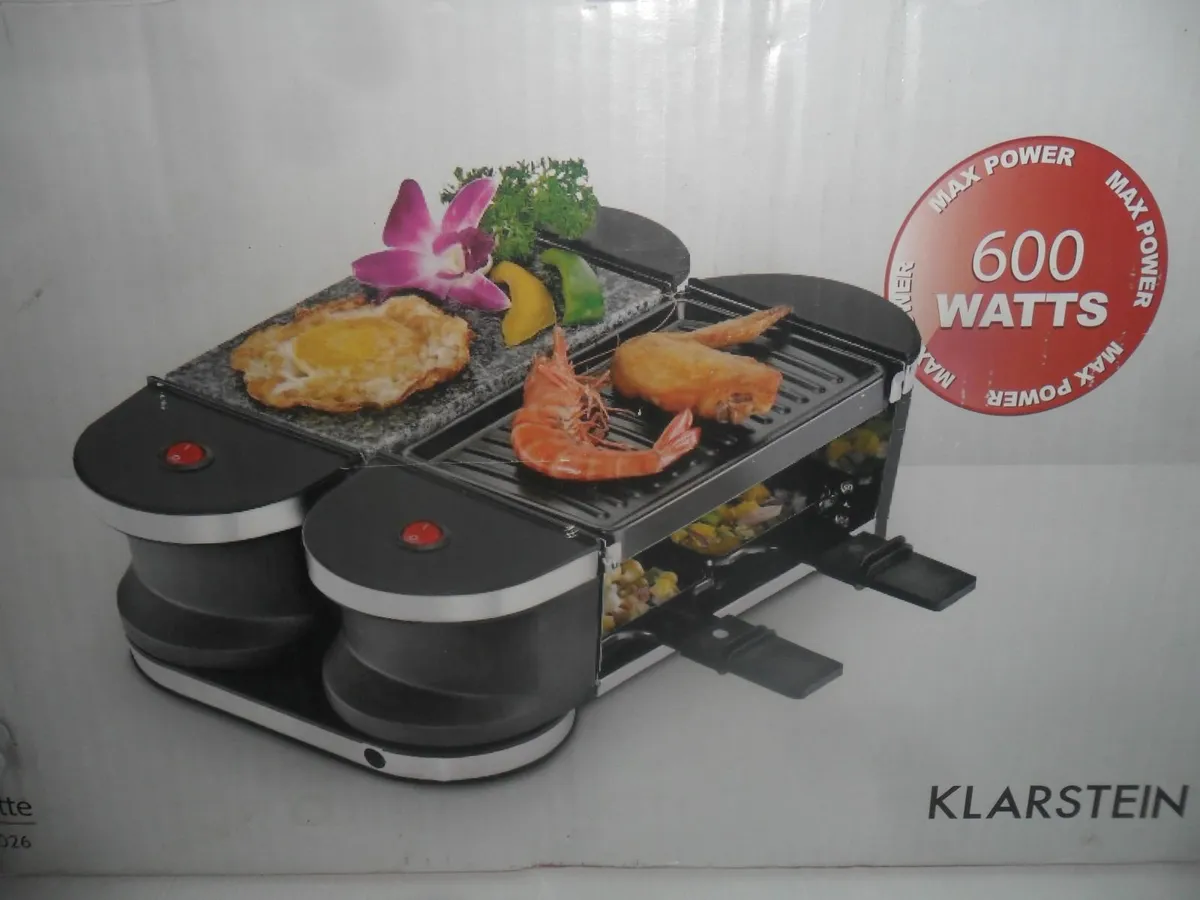 raclette grill with natural stone - Image 1