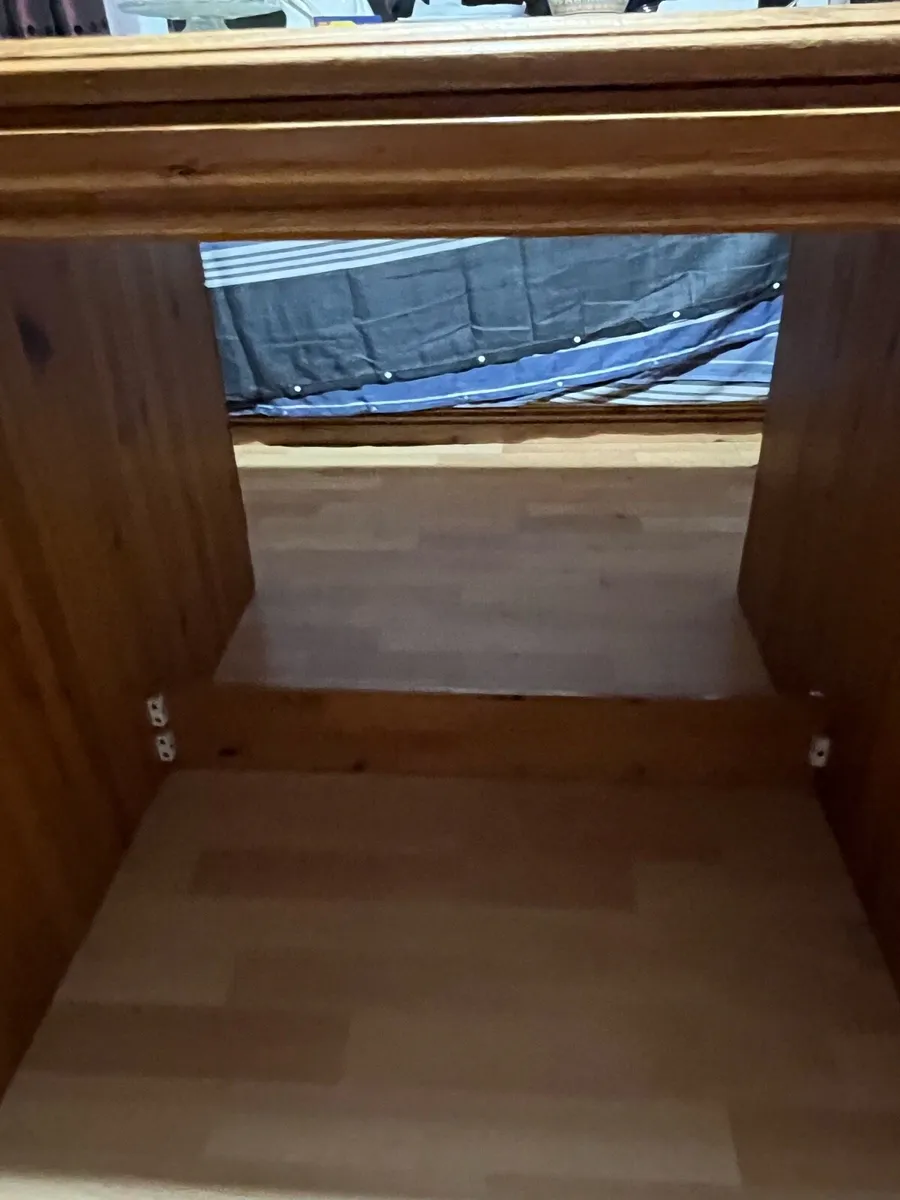 Wooden desk with drawers front and back - Image 3