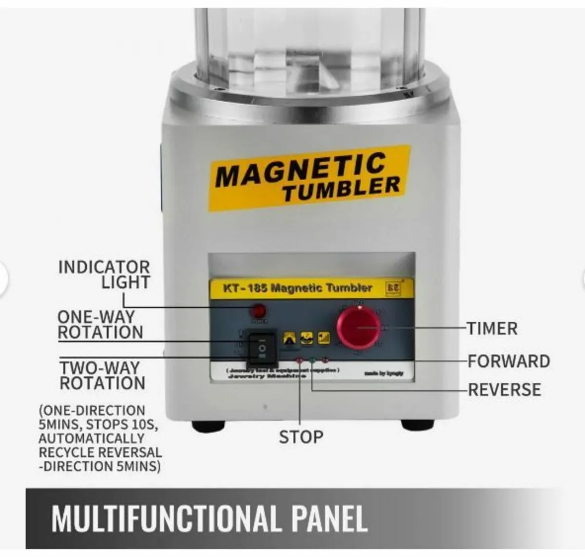 KT-185 Magnetic Tumbler 180mm Jewelry - Image 2