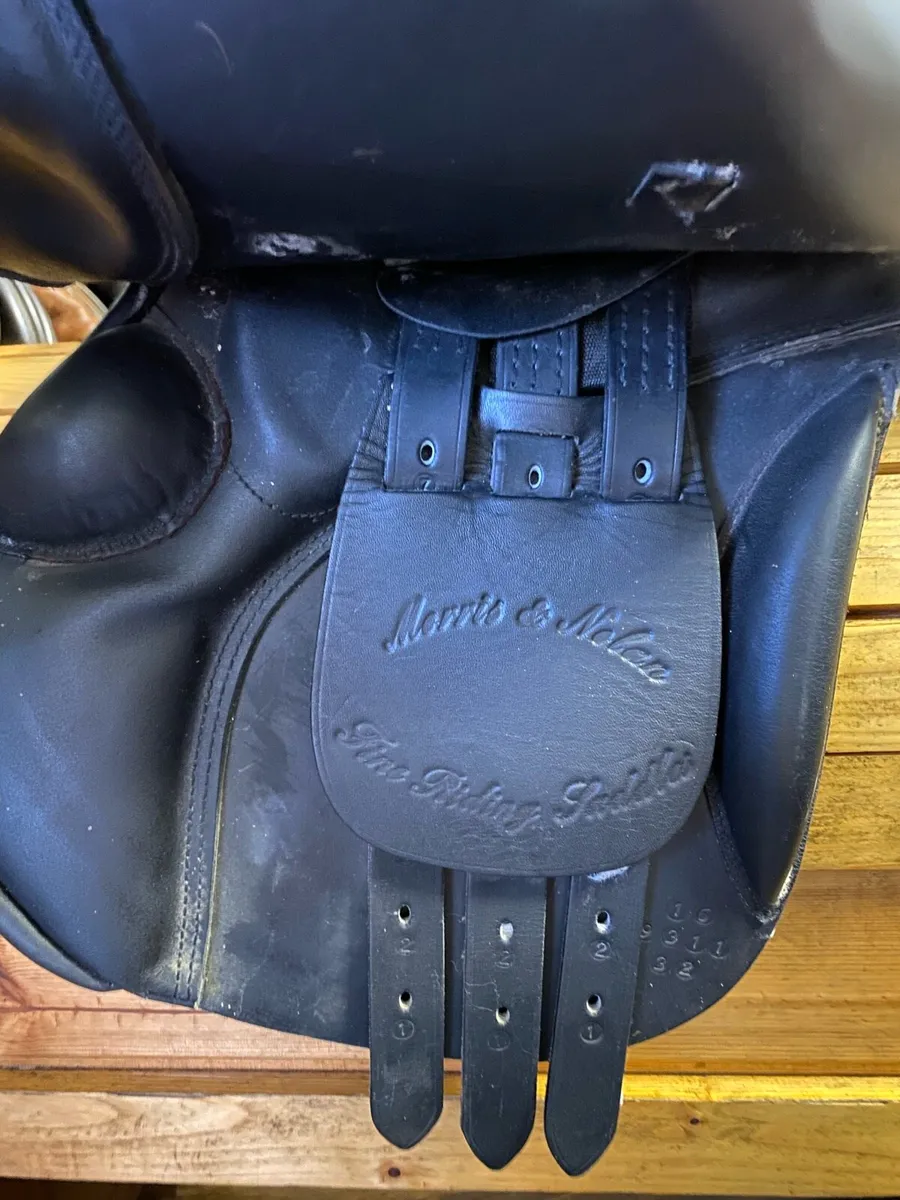 16” Morris and Nolan black leather pony saddle - Image 3