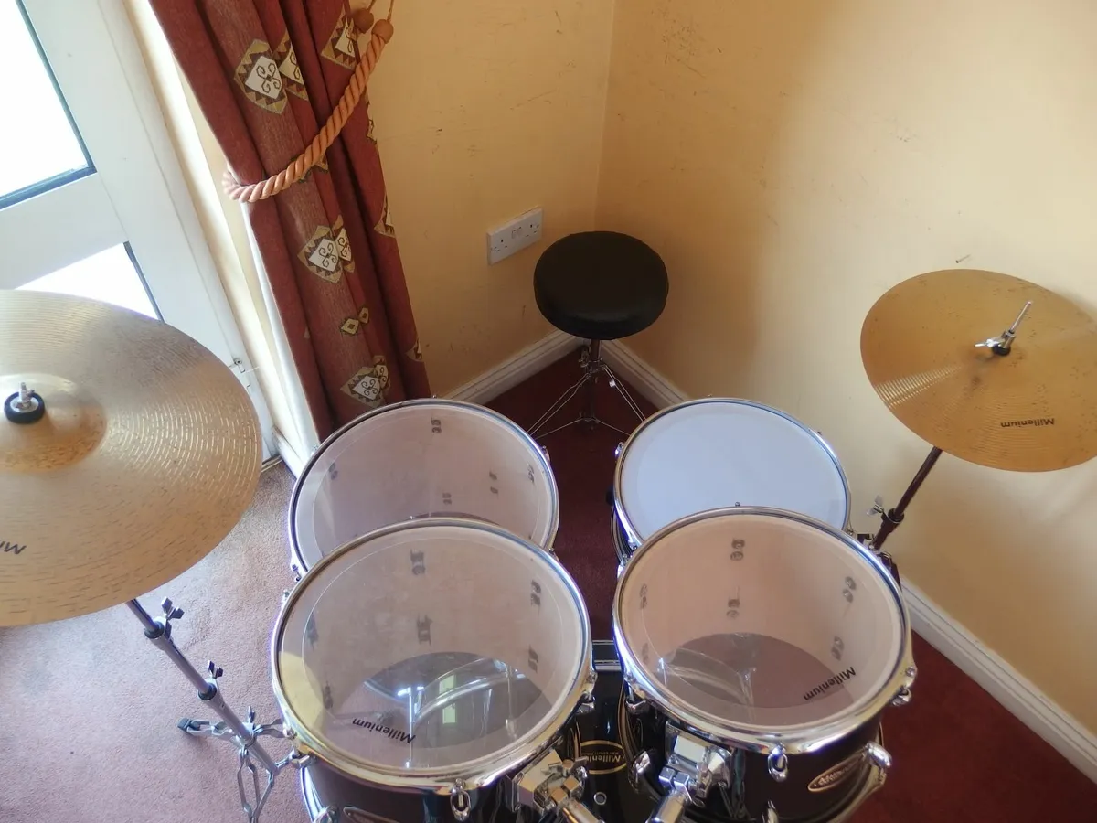 Full Millenium Drum Kit, in perfect condition - Image 3
