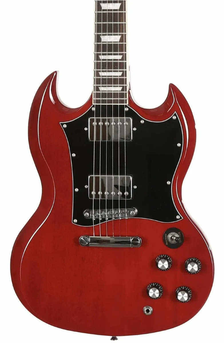 EastCoast GS10 Electric Guitar in Cherry. Rosewood - Image 3