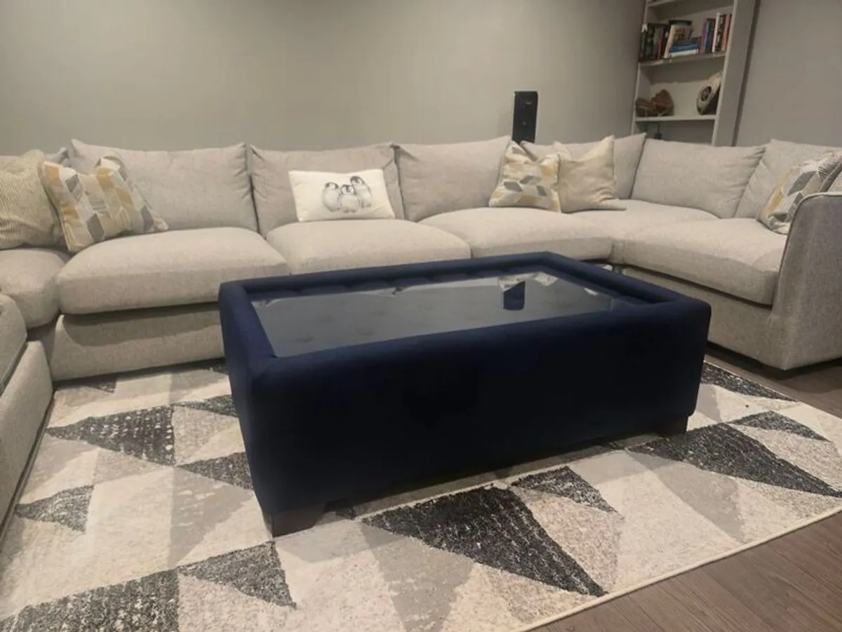 Navy Blue Ottoman / Coffee Table - Image 1