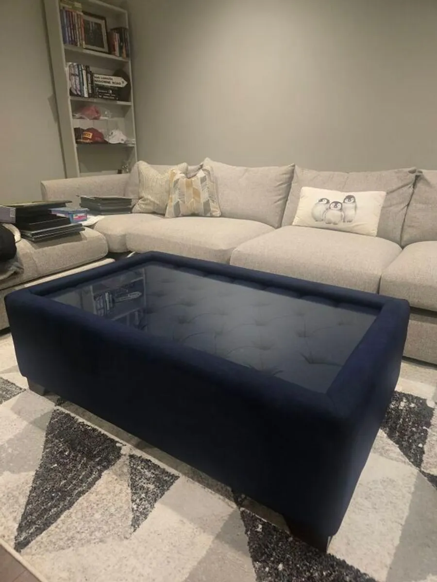 Navy Blue Ottoman / Coffee Table - Image 2