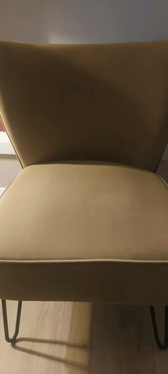 Velvet Chair Mustard Yellow - Image 2