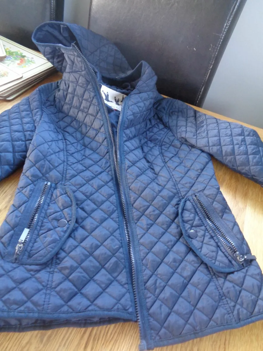Ladies Navy Quilted Jacket for Sale - Image 1