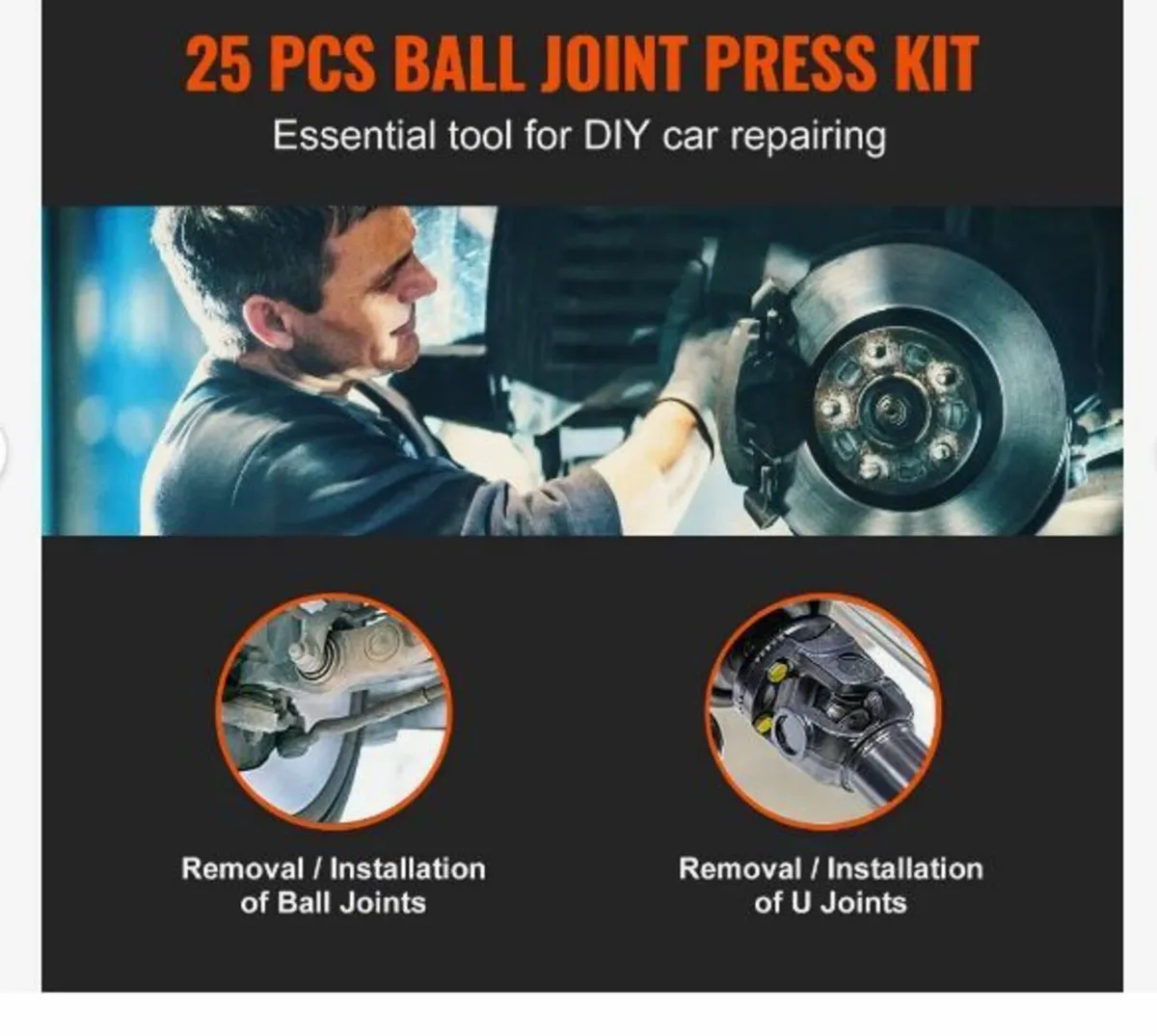 Ball Joint Press Kit, 25 pcsTool Kit - Image 4