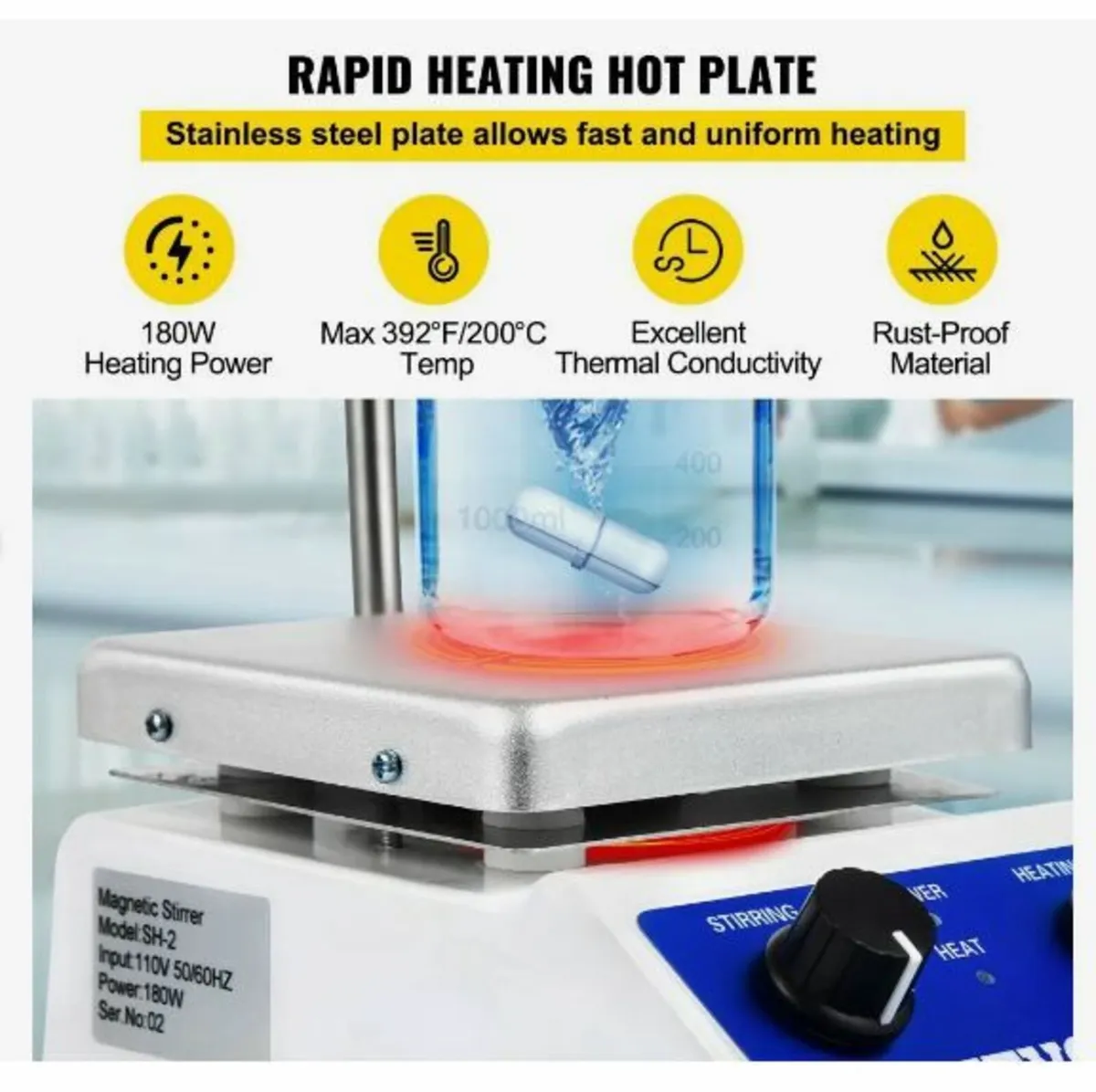 SH-2 Magnetic Stirrer Laboratory Magnetic Stirrer - Image 3