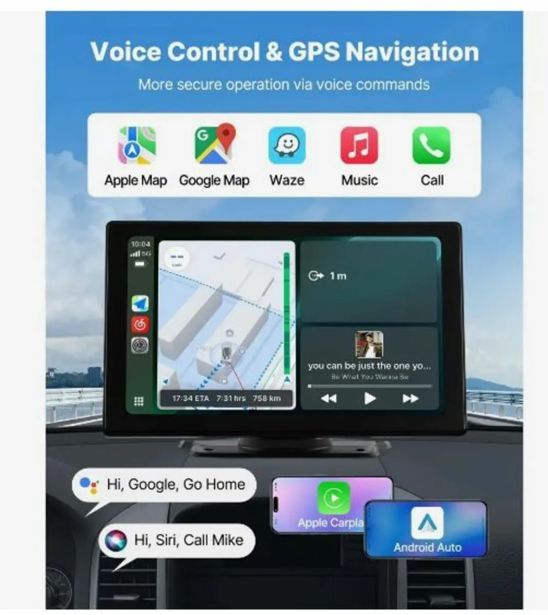 Wireless Car Stereo, 228.6mm - Image 3