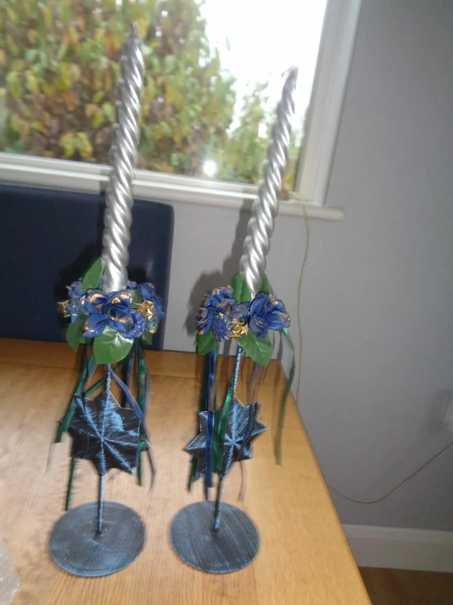 Decorative Candle Holders x 2 for Sale - Image 1