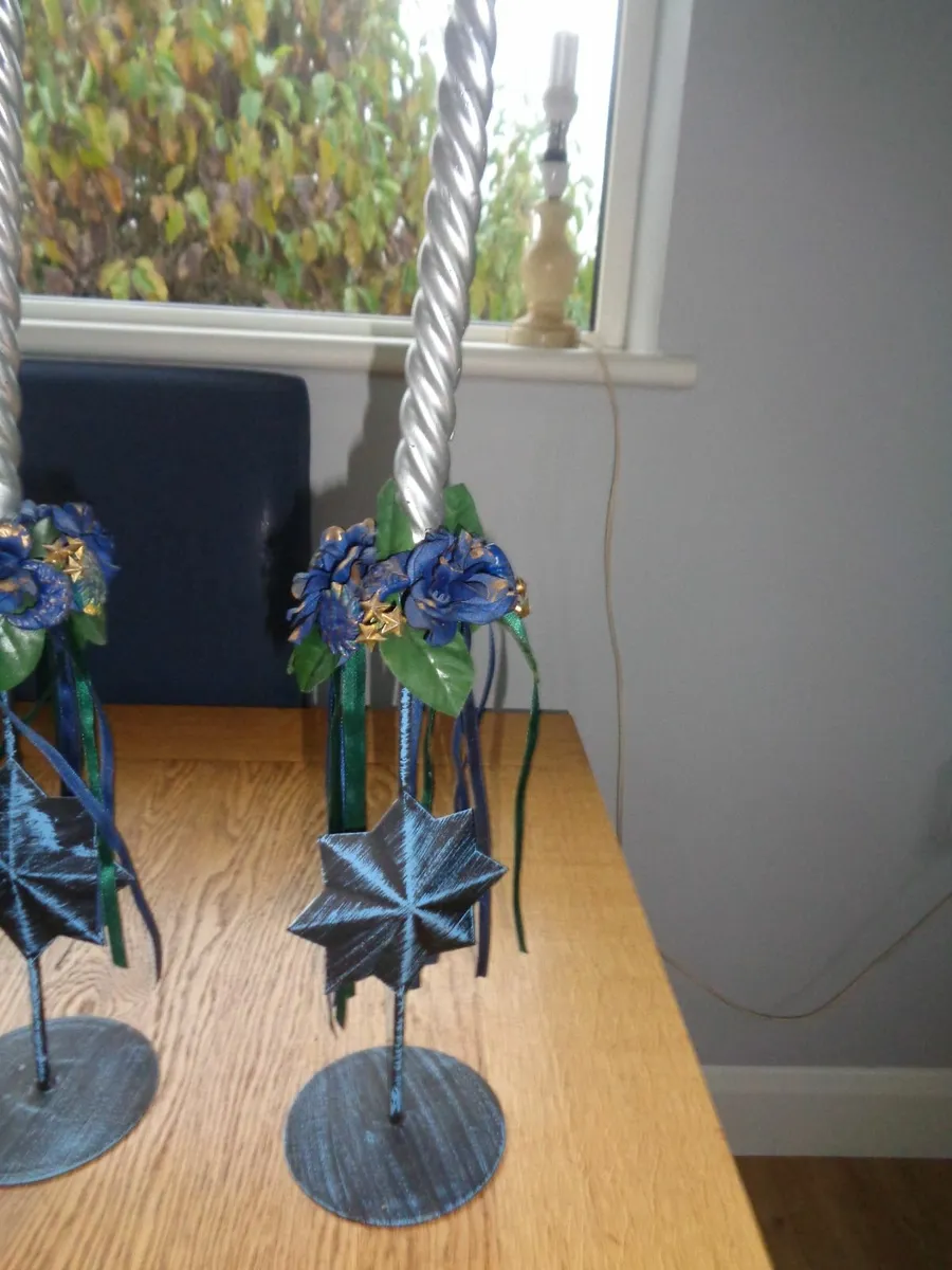 Decorative Candle Holders x 2 for Sale - Image 4