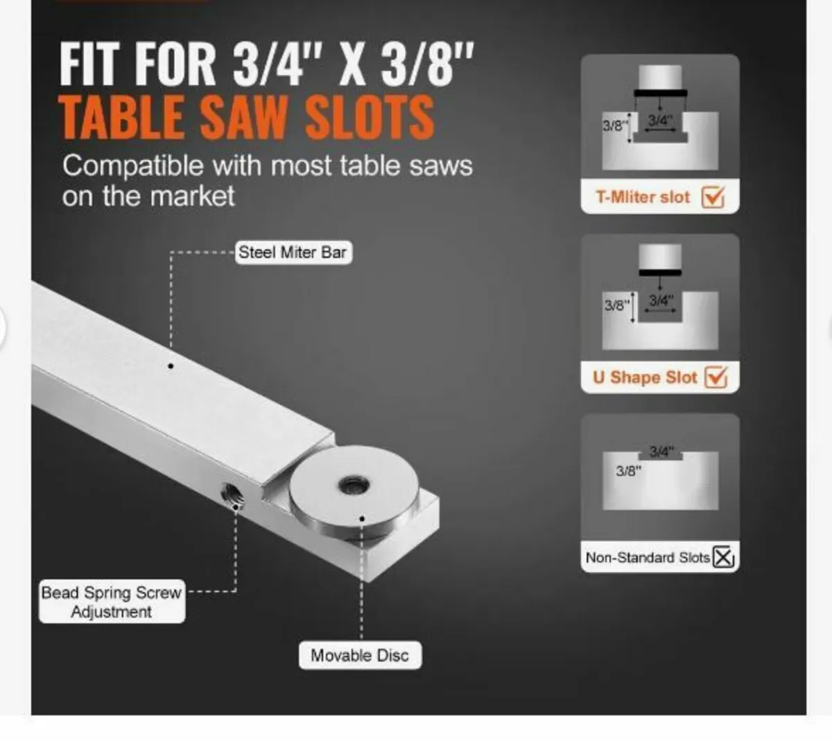 Precision Miter Gauge, Standard Slot 19 x 9.5 mm - Image 3
