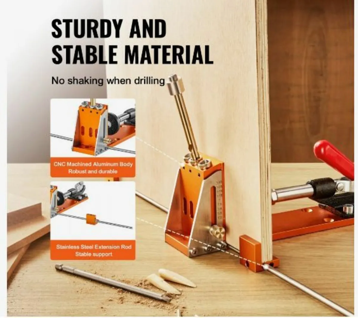 Pocket Hole Jig Kit, 34 Pcs Pocket Hole - Image 2