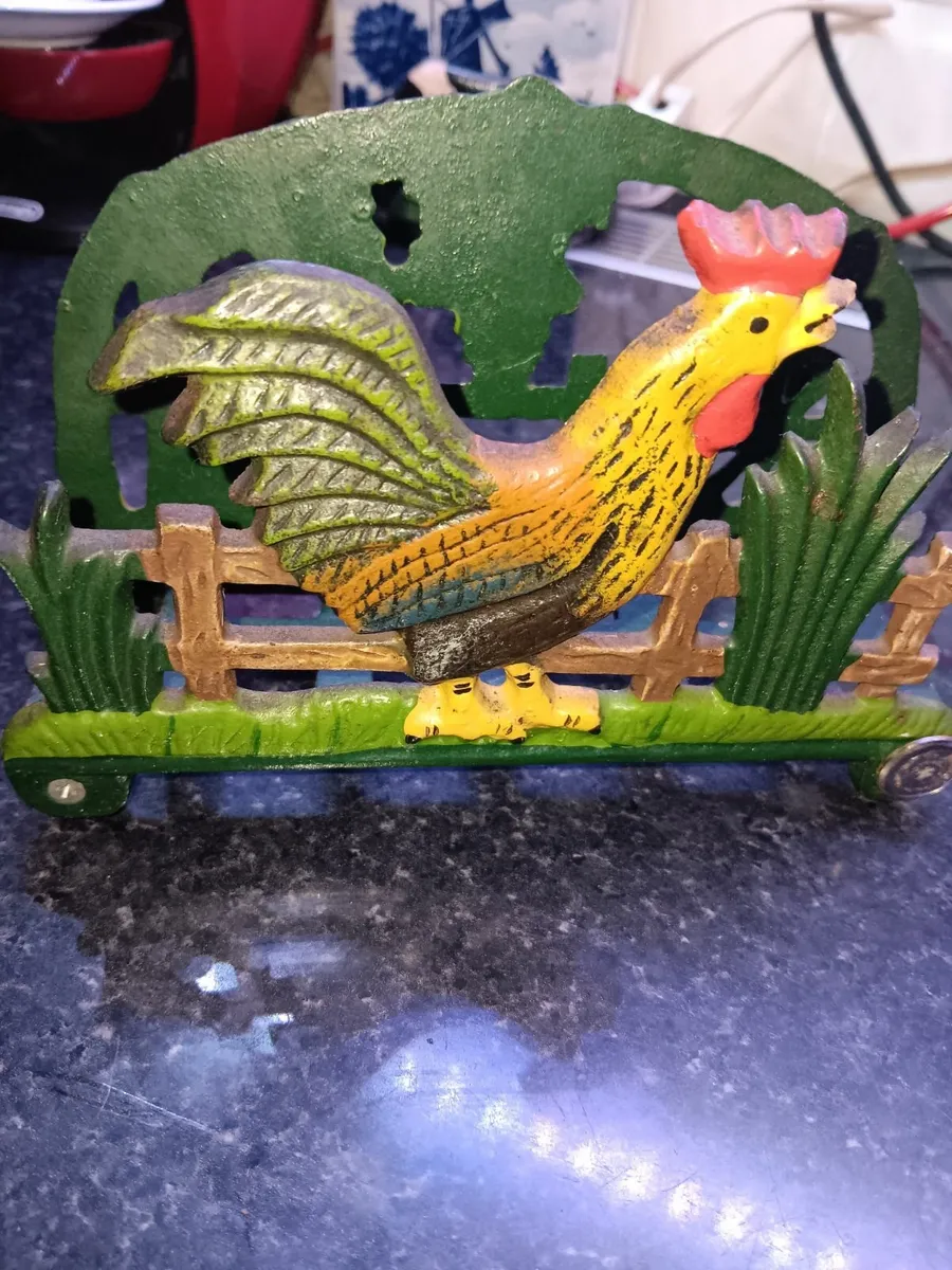 Cast iron door stop and letter holder - Image 4