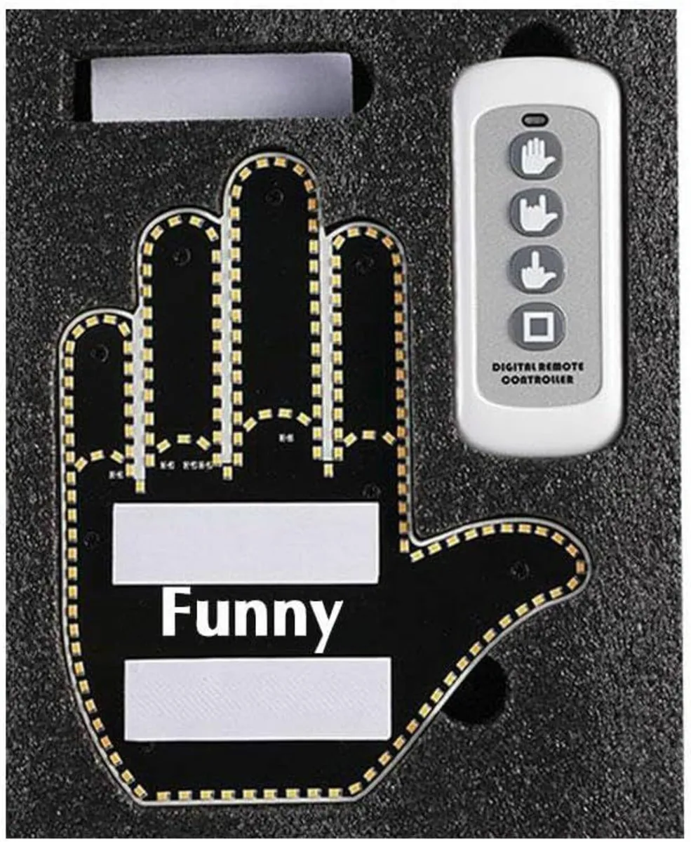 Funny Car Finger Light With Remote, Give The Bird - Image 4