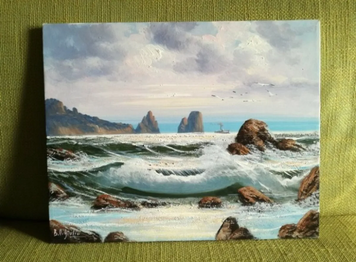 Bruno di Giulio 1943-CAPRI oil painting on canvas - Image 1