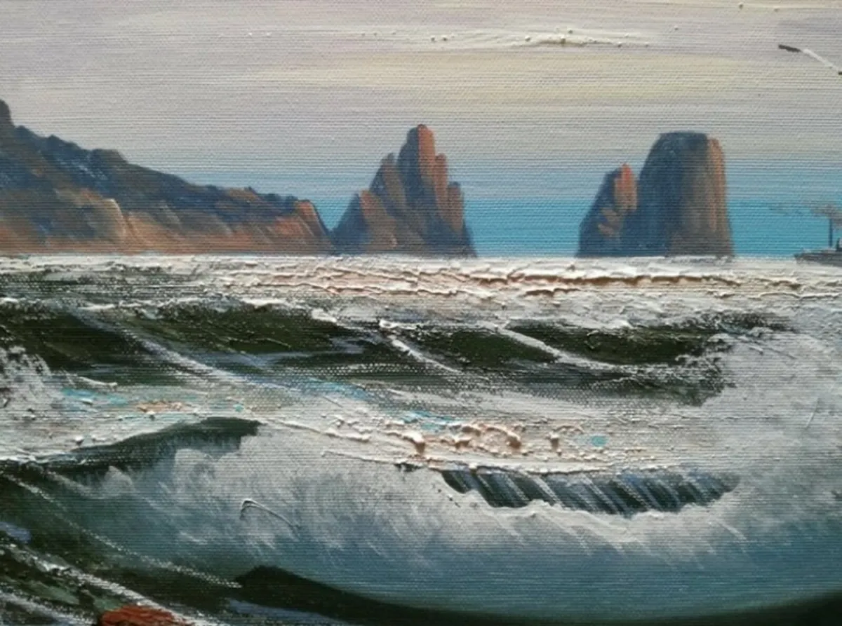 Bruno di Giulio 1943-CAPRI oil painting on canvas - Image 3