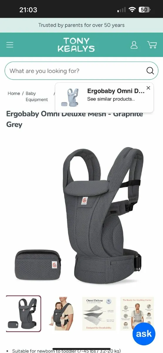 Ergobaby Omni Deluxe Baby carrier - Image 1